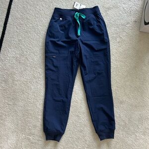 Figs High Waisted Zamora Jogger Navy Scrub Pants